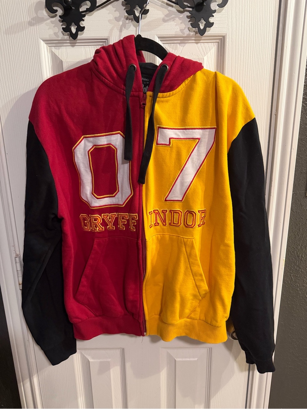 The Wizarding World of Harry Potter Graphic Zip Hoodie - Red & Gold